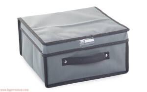 Textilný úložný box - krabica šedá 30x30x15 cm 