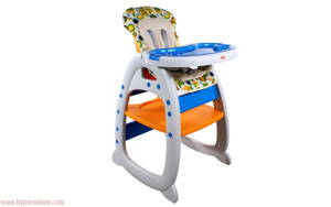 Detská jedálenská stolička so stolíkom New Style Orange