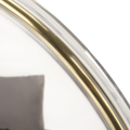 Závesné kreslo, transparentná/zlatá/sivá, BUBBLE NEW TYP 1