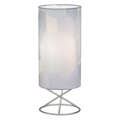 Stolná lampa, kov/sivé textilné tienidlo, AVAM