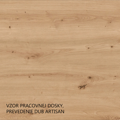 Spodná skrinka, biela/dub artisan, LULA 40D 1F BB