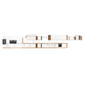 Vysoká skrinka na rúru a mikrovlnú rúru, biela/dub artisan, LULA 60 DPM-210 2F