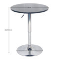 Barový stôl s nastaviteľnou výškou, čierna, priemer 60 cm, BRANY 2 NEW