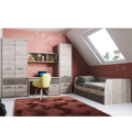 Skriňa 4D1S, gaštan nairobi/onyx, JESI NEW