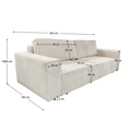 Rozkladacia pohovka, smotanová, HARPERA BIG SOFA