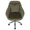 Kancelárske kreslo, sivohnedá Taupe Velvet látka/chróm, KLIAN