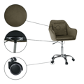 Kancelárske kreslo, sivohnedá Taupe Velvet látka/chróm, KLIAN