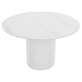 Jedálenský stôl, biely mramor/MDF, priemer 120 cm, MAHIR TYP 1