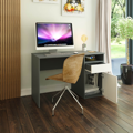 PC stôl, grafit/biela, BILI NEW