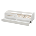 Posteľ s roštom a úložným priestorom 90x200, biela, COCOLINO