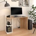 PC stôl, dub artisan/biely, ANDREO NEW