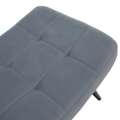 Kreslo s podnožou, sivá Velvet látka/čierna, HABEN