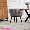 Jedálenské kreslo, tmavosivá Velvet látka/čierna, BLER