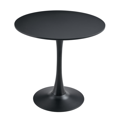 Jedálenský stôl, čierna, priemer 80 cm, REVENTON NEW