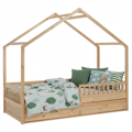 Montessori posteľ, 90x200, prírodná, masív, BIANKA