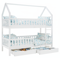 Montessori poschodová posteľ, biela, VENITA TYP 2