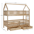 Montessori poschodová posteľ, prírodná, VENITA TYP 2