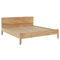 Manželská posteľ, 160x200, masívne drevo, prírodná, NOEMI