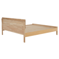 Manželská posteľ, 160x200, masívne drevo, prírodná, NOEMI