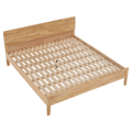 Manželská posteľ, 160x200, masívne drevo, prírodná, NOEMI