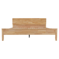 Manželská posteľ, 180x200, masívne drevo, prírodná, NOEMI