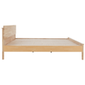 Manželská posteľ, 180x200, masívne drevo, prírodná, NOEMI