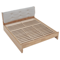 Manželská posteľ, 160x200, masívne drevo, prírodná, FLORENCIA
