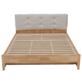 Manželská posteľ, 160x200, masívne drevo, prírodná, FLORENCIA