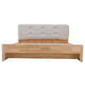 Manželská posteľ, 180x200, masívne drevo, prírodná, FLORENCIA