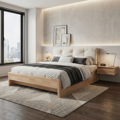 Manželská posteľ, 180x200, masívne drevo, prírodná, FLORENCIA
