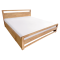 Manželská posteľ, 160x200, masívne drevo, prírodná, SHEILA