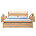 Manželská posteľ, 160x200, masívne drevo, prírodná, SHEILA