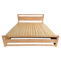 Manželská posteľ, 180x200, masívne drevo, prírodná, SHEILA