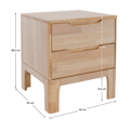 Nočný stolík, masívne drevo, prírodná, FERB
