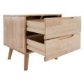Nočný stolík, masívne drevo, prírodná, BRUNI