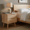 Nočný stolík, masívne drevo, prírodná, BRUNI