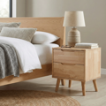 Nočný stolík, masívne drevo, prírodná, BRUNI