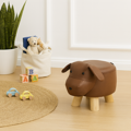 Taburet v tvare psíka, hnedá/prírodná, TAMALI