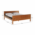 Posteľ, borovicové drevo v odtieni dub, 160x200, PROVO NEW