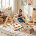 Montessori Piklerovej trojuholník 3v1, prírodná/mix farieb, OPRIN