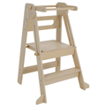 Montessori skladacia učiaca veža, prírodná, URIAN