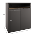Komoda, antracit/dub cremona, ADAPO ADP04