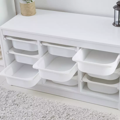 Organizér s úložnými boxami, biela, TRIMAL