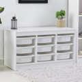 Organizér s úložnými boxami, biela, TRIMAL