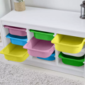 Organizér s úložnými boxami, biela/mix farieb, TRIMAL
