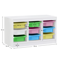 Organizér s úložnými boxami, biela/mix farieb, TRIMAL