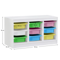 Organizér s úložnými boxami, biela/mix farieb, TRIMAL