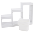 Regál pyramída, biela, TRINIS