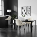 Jedálenská stolička, biela/čierna, SANAKO TYP 1