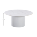 Konferenčný stolík, biely mramor/MDF, priemer 80 cm, MAHIR TYP 1